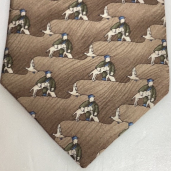 American Lifestyle Made In USA 100% Silk Duck Hunter Hunting Dog Neck Tie - Picture 7 of 10